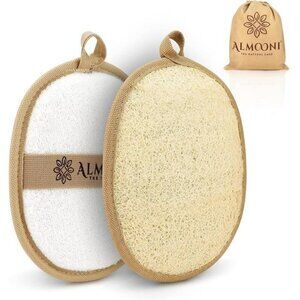 Natural Loofah Exfoliating Body Scrubber Made with Natural Egyptian Sponge